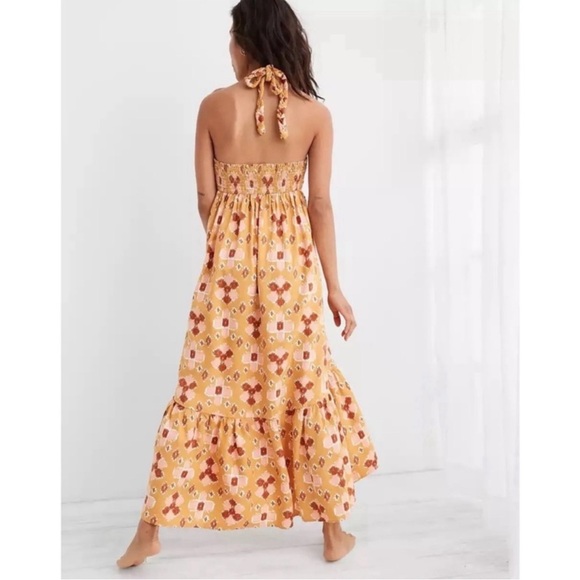 NWT Aerie Braided Halter Tiered Maxi Dress - Picture 2 of 13